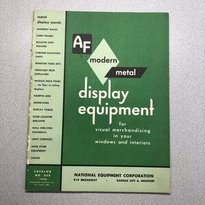 Vintage Store Display Equipment Catalog 1950s AF Modern Metal National Equipment